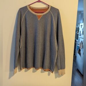 Tommy Bahama Men's Blue and Tan Sweatshirt. Reversible. Size XL. Read.